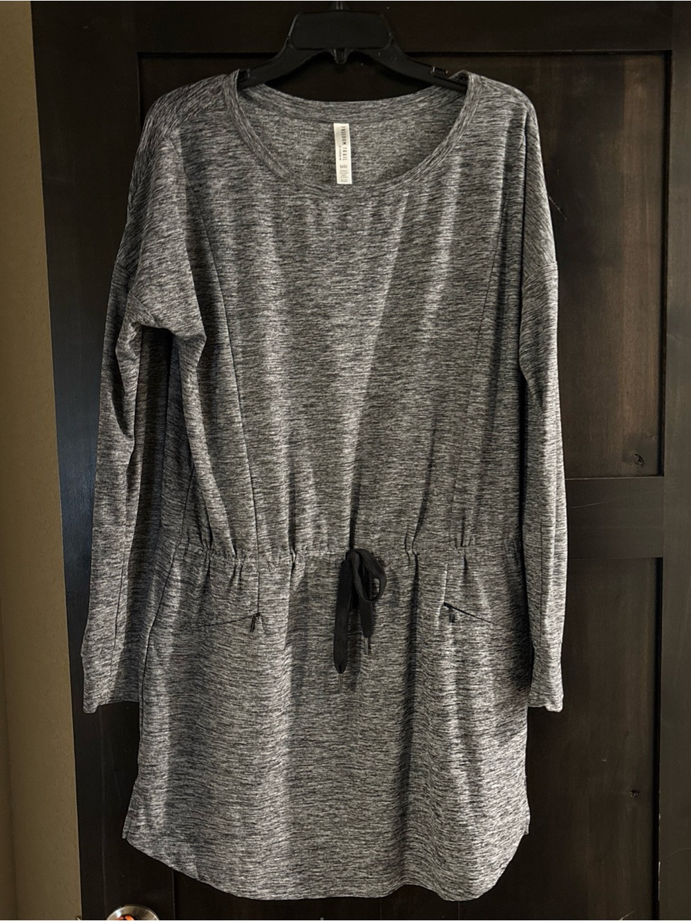 Freedom Trail by Kyodan Long Sleeve Dress Drawstring Zip Pockets Stretch Size M